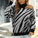 Color-Loose Strapless Sexy Sweater Women Autumn Winter Women Knitwear Women Clothing-Fancey Boutique