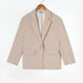 Color-Apricot-Women Blazer Autumn Casual Solid Color Women Top-Fancey Boutique