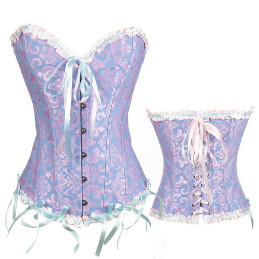 Color-Blue-Court Corset Belly Waist Shaping Corset-Fancey Boutique