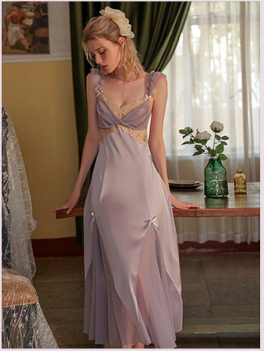 Color-Autumn Winter Sexy Casual Slip Nightdress Backless Solid Color Private Room Temptation Homewear-Fancey Boutique