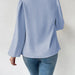 Color-Long Sleeved Shirt Loose Draped V neck Top T shirt Women Clothing-Fancey Boutique