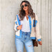 Color-Fall Winter Simple New Mao Spell Denim Jacket Women-Fancey Boutique