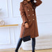 Color-Autumn Winter Simplicity Long Sleeve Collared Double Breasted Woolen Coat Women Clothing-Fancey Boutique