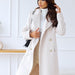 Color-Autumn Winter Simplicity Long Sleeve Collared Double Breasted Woolen Coat Women Clothing-Fancey Boutique