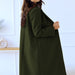 Color-Autumn Winter Women Clothing Simple Solid Color Double Breasted Long Sleeve Collared Button Woolen Coat-Fancey Boutique