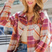 Color-Women Clothing Autumn Winter Plaid Coat Casual Loose Lapels Woolen Coat-Fancey Boutique