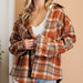 Color-Women Clothing Autumn Winter Plaid Coat Casual Loose Lapels Woolen Coat-Fancey Boutique