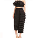 Color-Sexy Layered High Waist Skirt Wrapped Chest Short Top Slimming Two Piece Set Women Two Piece Set-Fancey Boutique