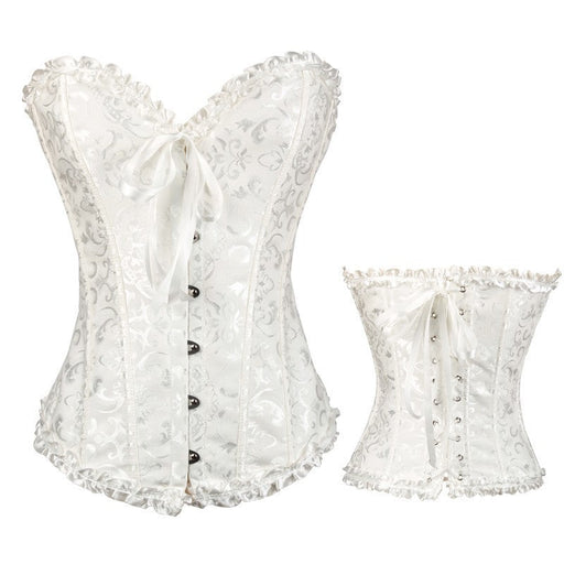Color-White-Court Corset Belly Waist Shaping Corset-Fancey Boutique