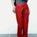 Color-Fall Street Urban Casual Texture Straight Leg Trousers-Fancey Boutique