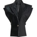 Color-Black-Fall Crocodile Pattern Leather Stitching Blzaer Fabric Vest Personalized Cut Stylish Adjustable Jacket-Fancey Boutique