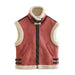 Color-Pink-Autumn Winter Women Brown Fur Collared Vest Coat Thickened Vest-Fancey Boutique