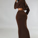 Color-Hooded Cropped Top Sexy High Waist One Step Skirt Two Piece Set-Fancey Boutique