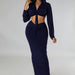 Color-Hooded Cropped Top Sexy High Waist One Step Skirt Two Piece Set-Fancey Boutique