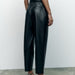 Color-Summer High Waist plus Velvet Faux Leather Pants Casual Pants-Fancey Boutique