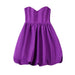 Color-Purple-Winter Elegant Tube Top Collar High Waist Mini Puffy Women-Fancey Boutique
