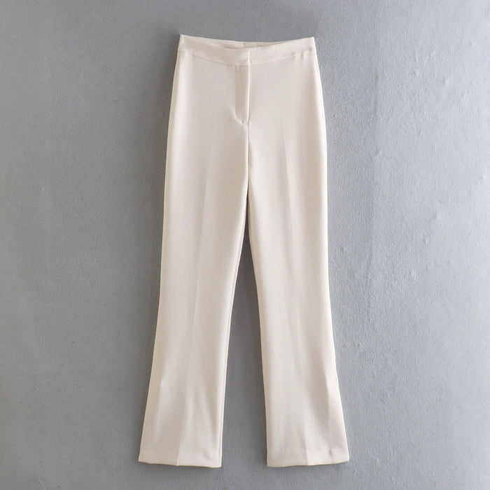 Color-Summer Women Clothing Trousers Split Straight Pants Elegant Trousers Women-Fancey Boutique