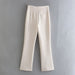 Color-Summer Women Clothing Trousers Split Straight Pants Elegant Trousers Women-Fancey Boutique