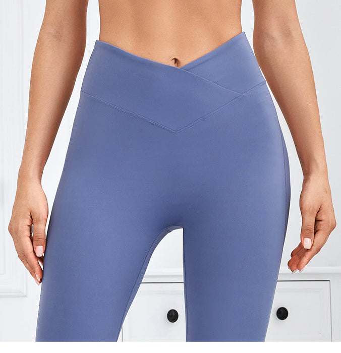 Color-Bell Bottom Pants Sexy Skinny Yoga Pants Stretchy High Waist Slimming Trousers Women Hip Lifting Outer Wear-Fancey Boutique