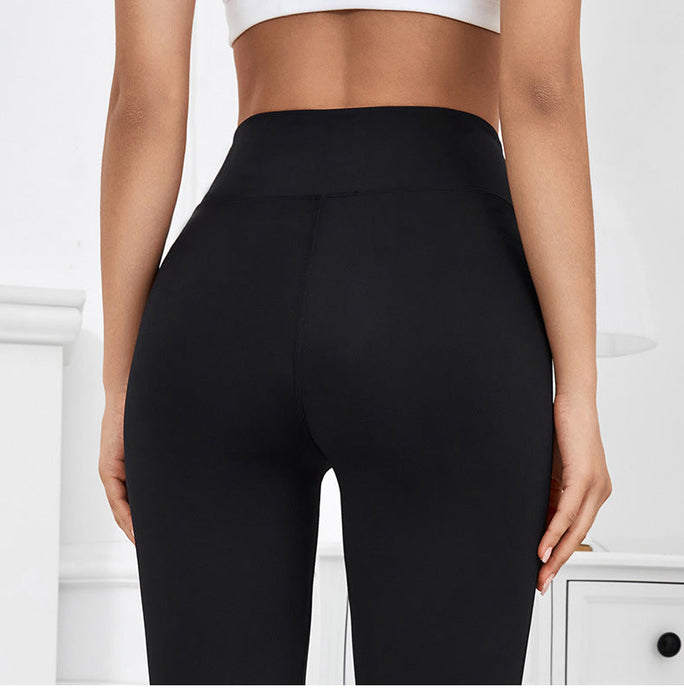 Color-Bell Bottom Pants Sexy Skinny Yoga Pants Stretchy High Waist Slimming Trousers Women Hip Lifting Outer Wear-Fancey Boutique