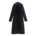 Color-Winter Women Clothing Wind Black Wool Blended Long Overcoat Outerwear-Fancey Boutique