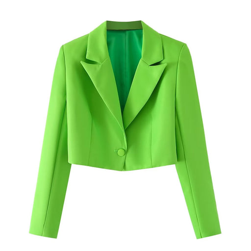 Color-Spring Women Clothing Solid Color Single Button Blazer Irregular Asymmetric Skirt Short Suit-Fancey Boutique