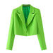 Color-Spring Women Clothing Solid Color Single Button Blazer Irregular Asymmetric Skirt Short Suit-Fancey Boutique