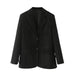 Color-Autumn Blazer Women Black Street Loose-Fancey Boutique