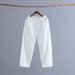 Color-White-Cotton Linen Women Clothing Spring Summer Artistic Cotton Linen Casual Pants Linen All Matching Slimming Cropped Pants Baggy Pants-Fancey Boutique