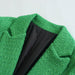 Color-Green Loose Thin Looking Collar Woolen Coat Women Autumn Winter Easy Matching Coat Tide-Fancey Boutique