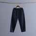 Color-Navy Blue-Cotton Linen Women Clothing Spring Summer Artistic Cotton Linen Casual Pants Linen All Matching Slimming Cropped Pants Baggy Pants-Fancey Boutique