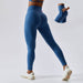 Color-Nude Feel Yoga Pants Hip Lifting Pocket Quick Drying Fitness Pants Criss Cross Waist Head Skinny Running Sports Pants Women-Fancey Boutique