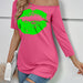 Color-Lip Printings Short Sleeved T shirt Women off Shoulder Irregular Asymmetric Sleeve Length Slim Top Summer-Fancey Boutique