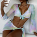 Color-Ladies Split Bikini Tie Dye Three Or Four Piece Set Sexy Bikini-Fancey Boutique