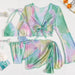 Color-Green-Ladies Split Bikini Tie Dye Three Or Four Piece Set Sexy Bikini-Fancey Boutique
