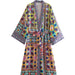 Color-Multi-Women Clothing Summer Printed Lace up Kimono TrenchCoats Women-Fancey Boutique