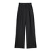 Color-Black-Spring Summer High Waist Drooping Work Pant Women Slimming Straight Loose Fitting Mopping Pants-Fancey Boutique
