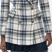 Color-Autumn Winter Double Breasted Printing Plaid Wool Coat Blazer-Fancey Boutique