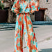 Color-Ladies Casual Bohemian Blooming Loose Wide Leg Jumpsuit-Fancey Boutique