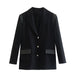 Color-Spring Loose Slimming French Stitching Blazer-Fancey Boutique