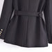 Color-Fall Women Clothing with Belt Button Decoration Slim Fit Figure Flattering Blazer-Fancey Boutique