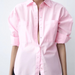 Color-Spring Fall Women Clothing Office Casual Solid Pink Green Shirt-Fancey Boutique