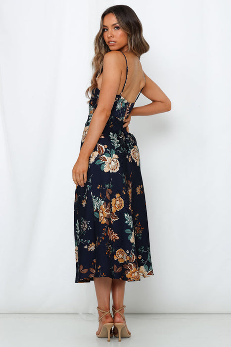 Color-Women Summer Vacation Floral Cami Maxi A Line Dress-Fancey Boutique