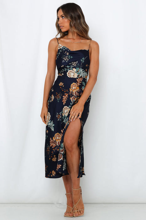 Color-Women Summer Vacation Floral Cami Maxi A Line Dress-Fancey Boutique