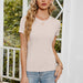 Color-Short Sleeve round Neck T shirt Women Slim Stretch Sweater-Fancey Boutique