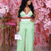 Color-Spring Summer Loose Sexy Bra Loose Drooping Straight Mop Blouse Pants High Waist Wide Leg Pants Two Piece Set-Fancey Boutique