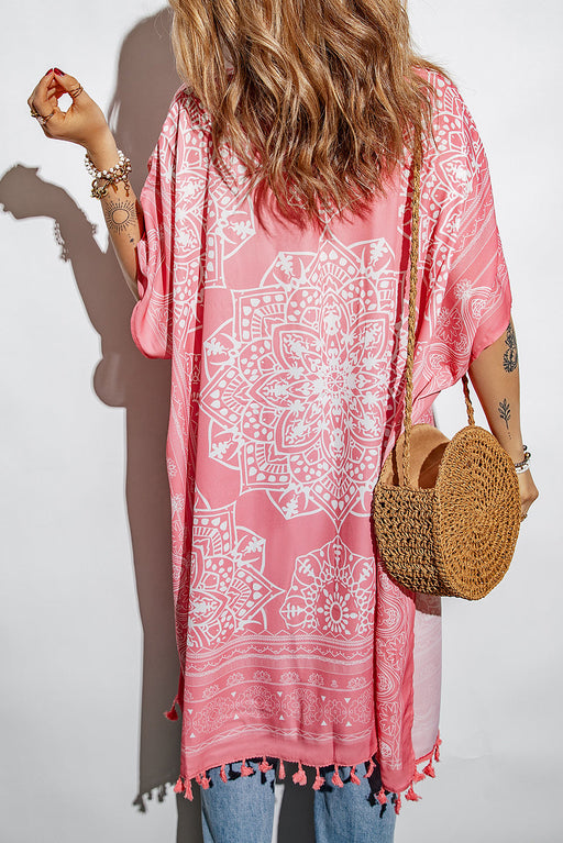 Color-Brown Anja Tassel Kimono-Fancey Boutique