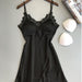 Color-Black-Women Sexy Sling Home Nightdress-Fancey Boutique