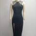 Color-Women Clothing Elegant Rhinestone Split Sheath Dress Nightclub Dinner Dress-Fancey Boutique