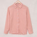 Color-Pink-Sky Blue Textured Solid Color Basic Shirt-Fancey Boutique